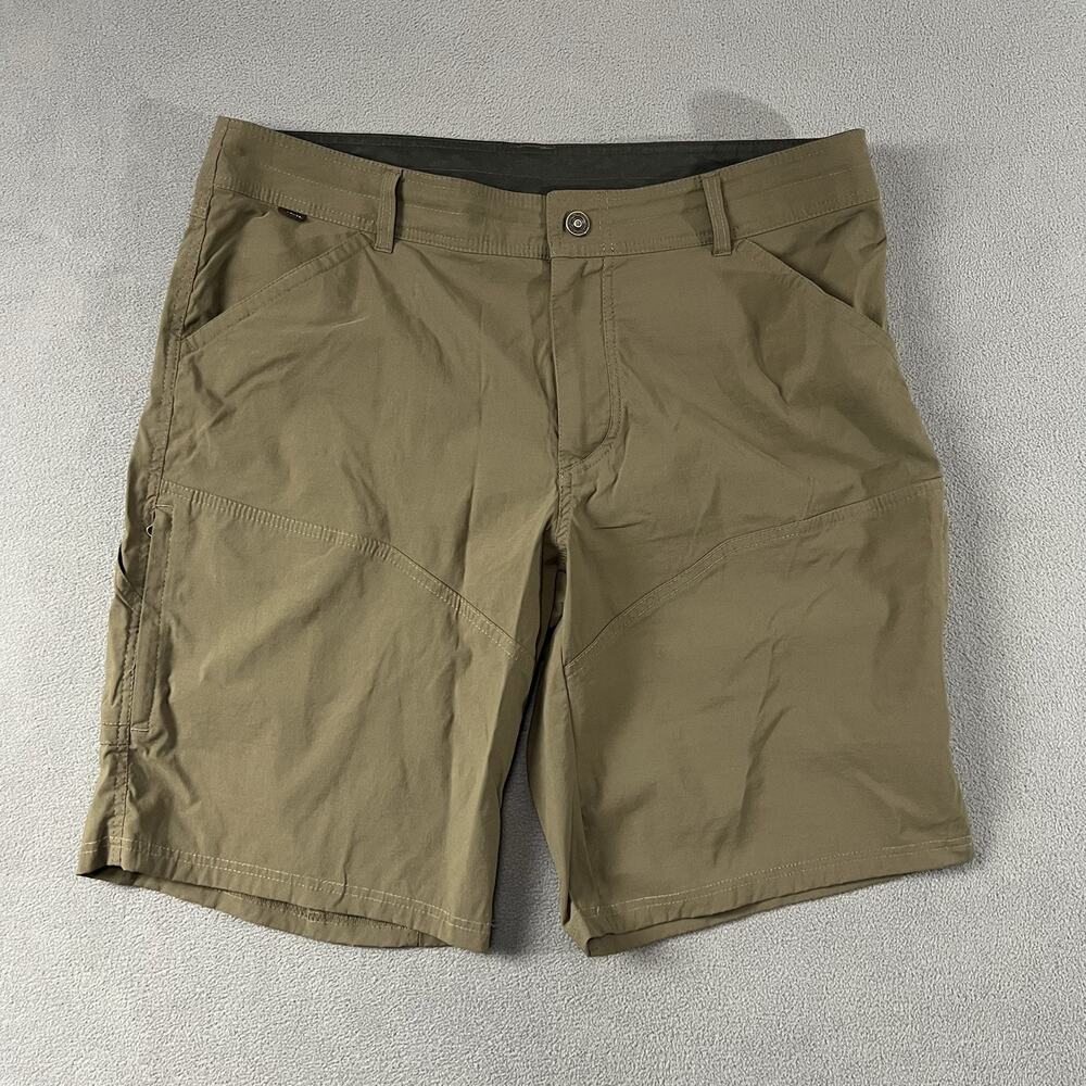 Kuhl Renegade Shorts Mens 38 Beige Cargo Stretch Quick Dry Outdoors Hiking